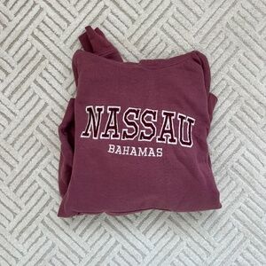 Nassau Bahamas Vintage Red Hoodie Size M